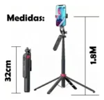 Selfie Stick con Seguimiento Facial y Estabilizador Q185 - Imagen 4