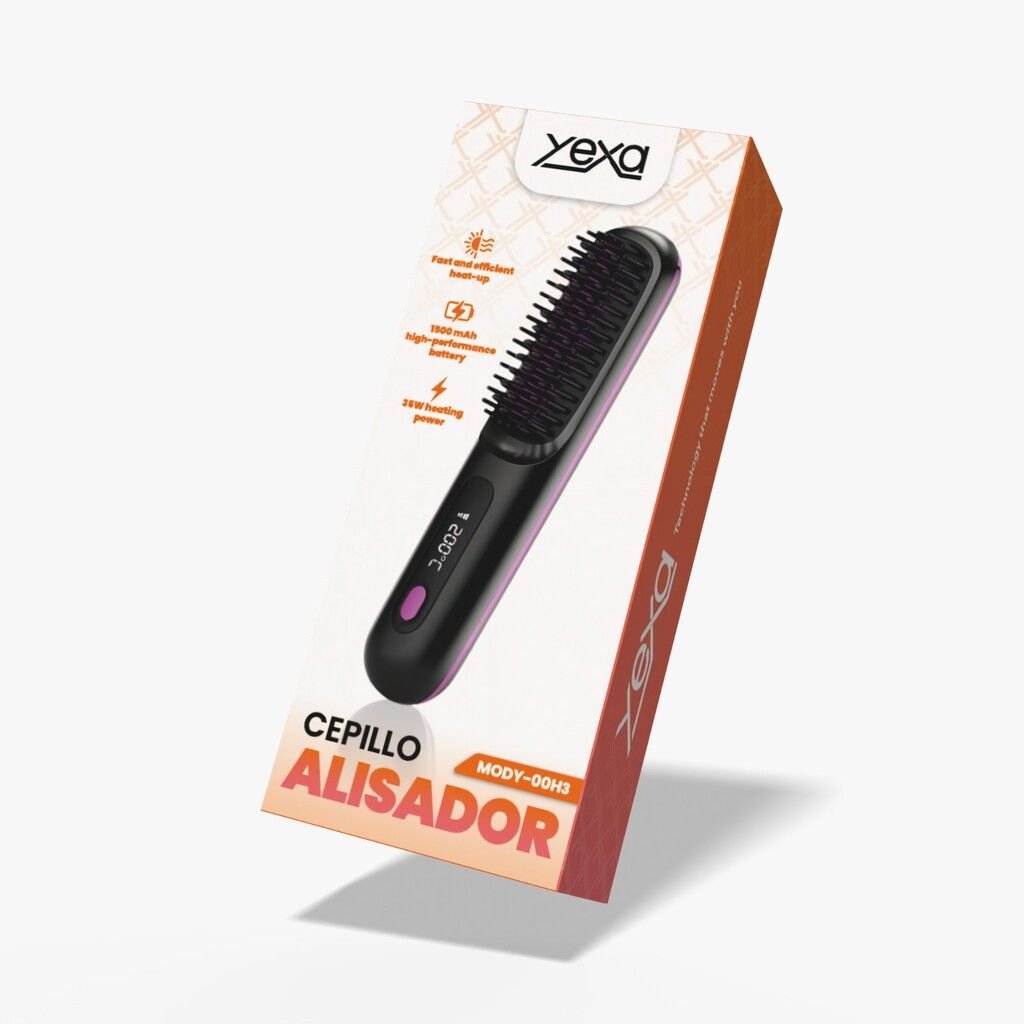 17740185098d6809e5f1845bc004a63119543badce.jpeg Cepillo Alisador Recargable Negro Grande - Imagen 1