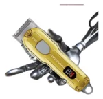 Corta Pelo y Barba con Visor de Bateria Dorado - Imagen 2