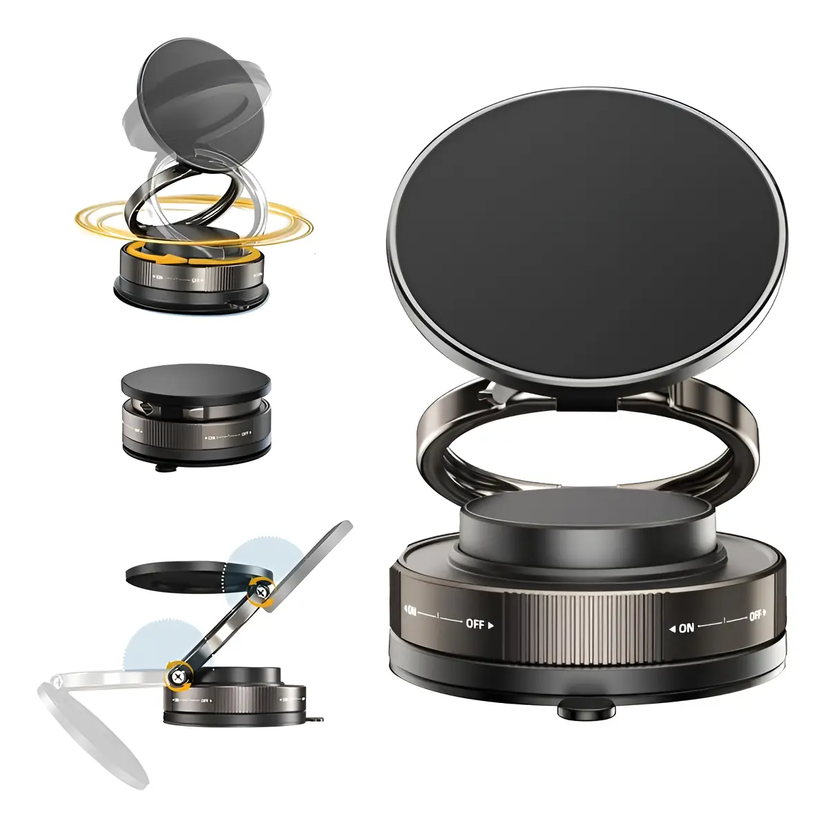 D_NQ_NP_2X_926009-CBT93308796721_092025-F.webp Soporte Universal Magnetico 360° M11 - Negro - Imagen 1