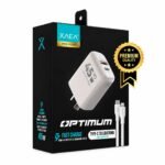 Cargador USB C + A + Cable USB Lightning - 220V Optimum 5A