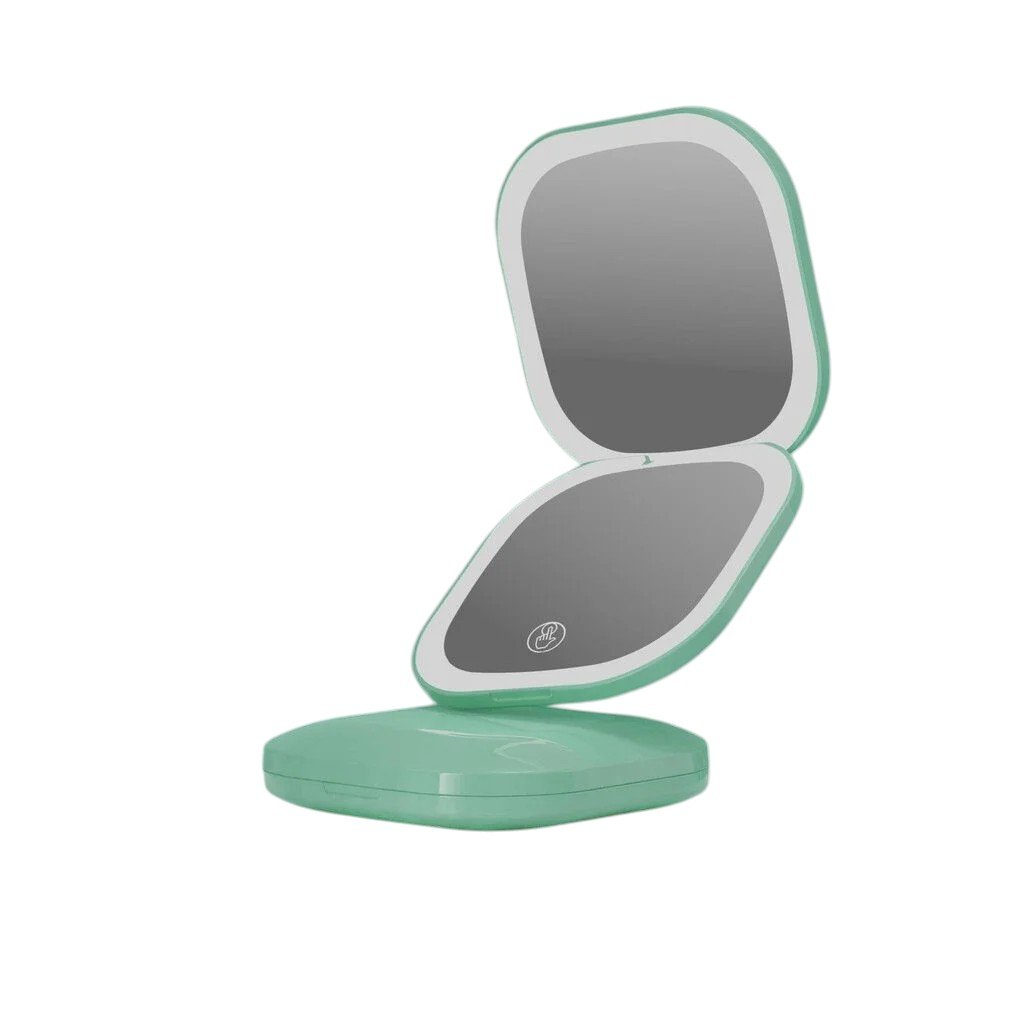 17851740581d02a8a1a911ad3afd8504870a264370 Mini Espejo de Bolsillo con Led - Verde - Imagen 1