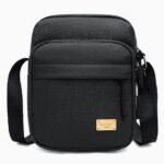 Bolso Cuadrado Simil Cuero  - Negro