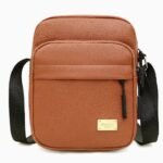 Bolso Cuadrado Simil Cuero - Marron