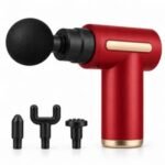 Pistola Masajeadora Muscular Recargable - Rojo