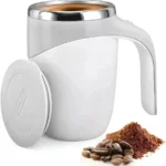 Taza Termica con Mezcladora Automatica Magnetica - Blanco