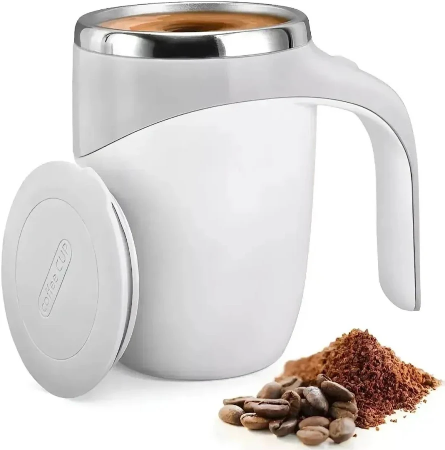 shopping (16) Taza Termica con Mezcladora Automatica Magnetica - Blanco - Imagen 1