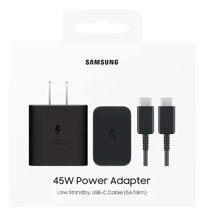 D_NQ_NP_2X_836437-MLA102078488325_122025-F.webp Cargador Samsung 45W con Cable USB C a USB C - Imagen 1